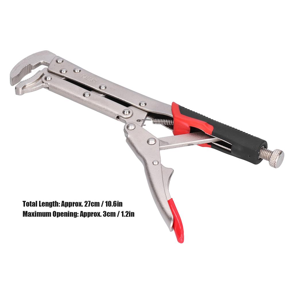  Extended Locking Pliers,     Steel Extra   Curved Jaw Grip, 80 Degree Non Slip Handle, for Woodworking Narrow Spaces Clamping Twisting