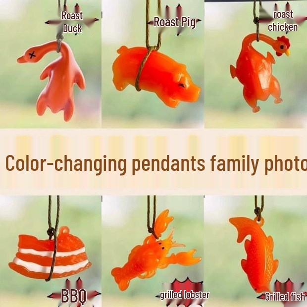 

Color-Changing Roast Duck, Chicken, Fish, Pork Belly, and Pig 5-Pack Starter Set Pendant
