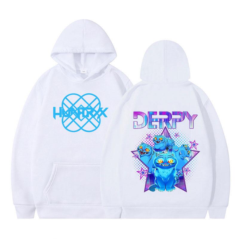 KPop Demon Hunter Derpy Cartoon Hooded Sweatshirt Men Women Korean Fashion Casual Clothing Hoodie Winter Oversized Pullover Tops