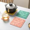 Square Silicone Coaster Heat Resistant Bolw Mats Anti-slip Placemat Table Protector Waterproof  Mug Mat Kitchen Dishes Tableware