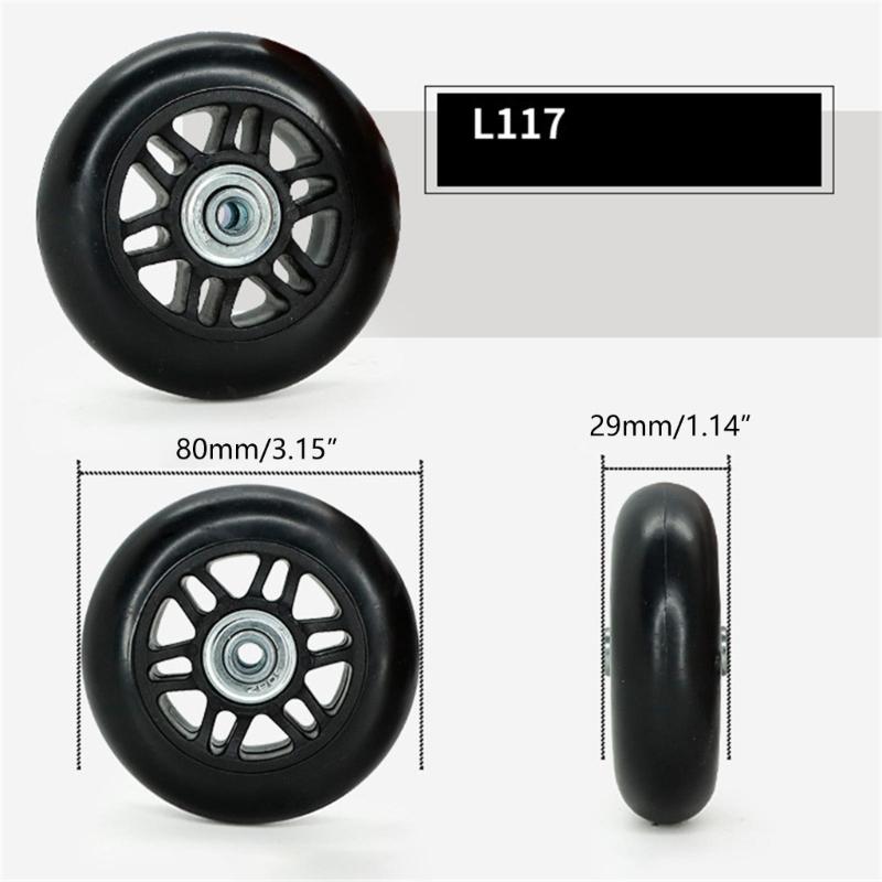 1PC Roda Giratória Versátil para Bagagem e Malas Mobilidade Sem Esforço Alta Capacidade de Carga