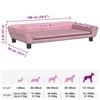 Dog Bed Pink 100x50x21 Cm Velvet