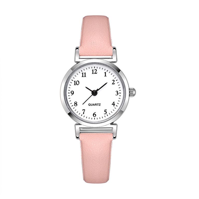 Women's Quartz Leather Strap Fashion Watch with Thin Band