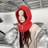 Women's Wool Blend Angora Winter Balaclava Hooded Hat