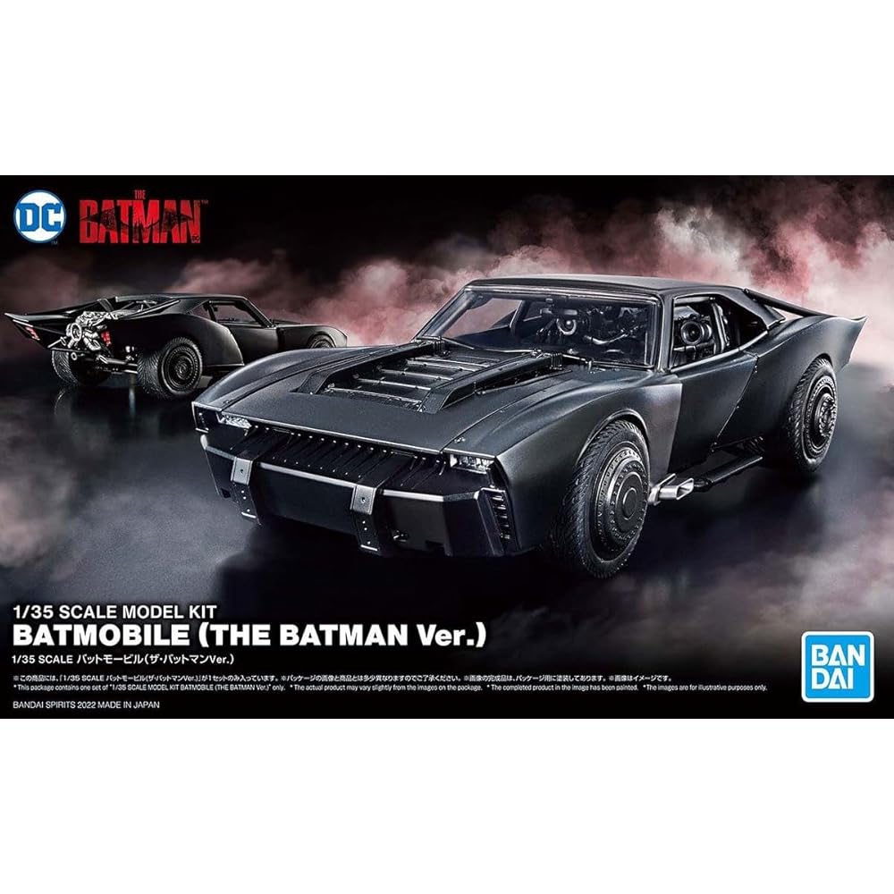 Bandai Spirits 1/35 Scale Batmobile The Batman Version Color-Coded Plastic Model Kit