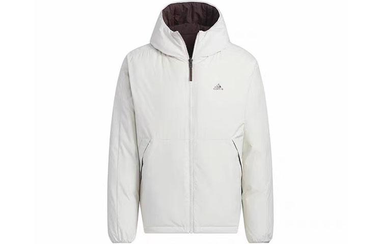 Adidas Down Jackets Men s Beige Hooded Moderate Down Jacket IS0372 XXL
