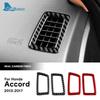 Real Soft Carbon Fiber Sticker For Honda Accord 2013 2014 2015 2016 2017 LHD Car Dashboard Side Air Outlet Frame Interior Trim