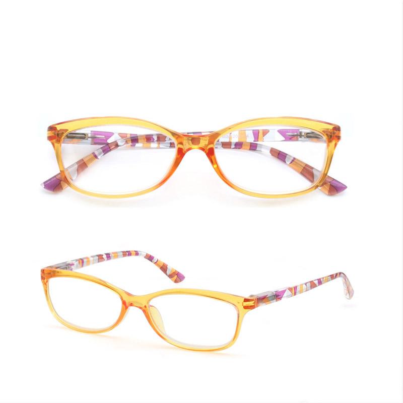 

Women Reading Glasses Oval Stylish Frame Readers Eyeglasses Spring Hinge Lightweight Wear Glasses For Female With Diopter +4.0