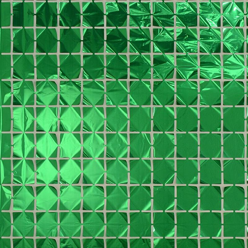 

1 шт. Задники для девичника, Настенный фон, Занавес, Декор для вечеринки по случаю дня рождения, Квадратные пайетки 1*2 м, Домашний декор зелёный