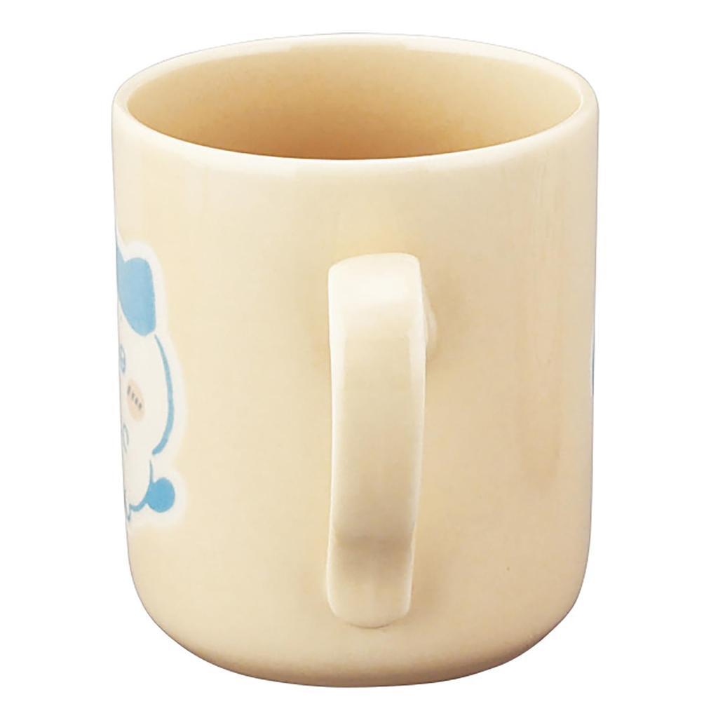 Officially Licensed Chiikawa Wooden and Dinnerware Set 8 x Hachiware Microwave and Dishwasher Made in Mug, Coaster, (300ml, Diameter Approx. 9cm),