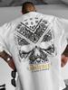 Ornate Bandana Skull with Silence Quote Graphic Tee for Unisex 100 Cotton Breathable for Summer Streetwear Style