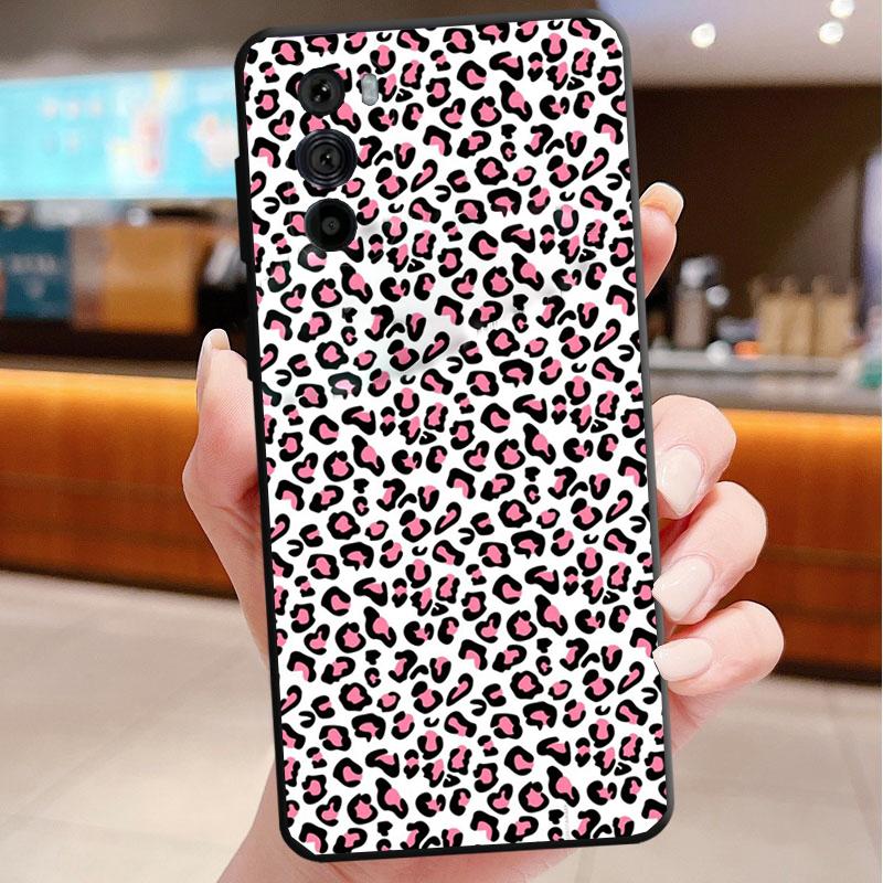 Phone Case For Motorola Edge 50 40 Pro 60 50 40 30 Ultra Neo Fusion Moto G85 G72 G53 G54 G84 G13 G32 Tiger Leopard Print