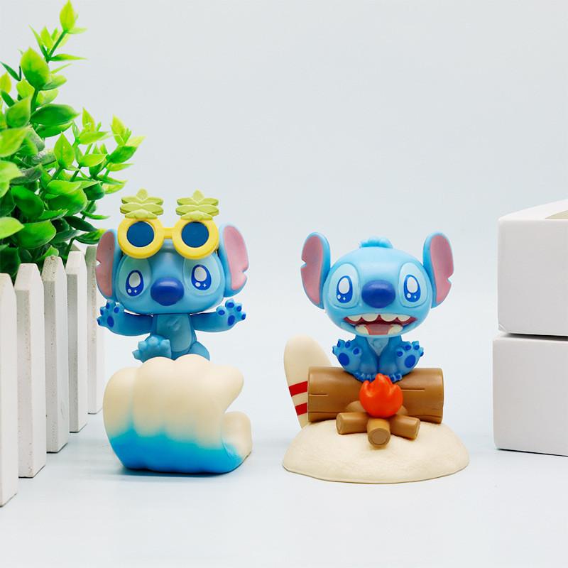 Pvc Beach Stitch Action Figures Model Toy Tabletop Decoration Cute Kids Gifts