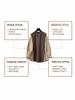 Plus Size Slimming Two-Piece Look Stripe Shirt: Women's Spring/Autumn Round Neck Long Sleeve Top