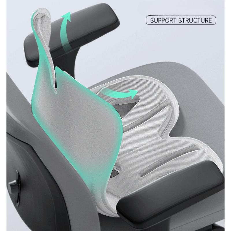 Ergonomic lumbar cushion sitting posture correction chair office sedentary backrest adult lumbar cervical traction device