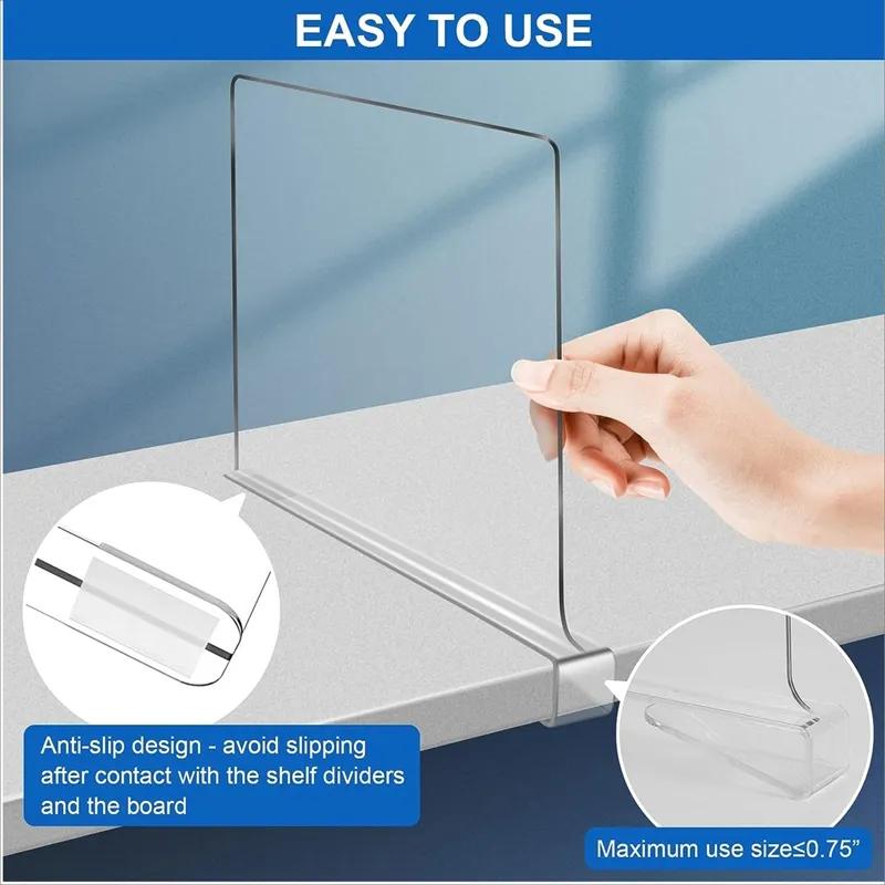 Transparent Wardrobe With Partition Board Clothing Board Cabinet Storage Partition Board Drawer Shelf Partition Storage Tool YLE371