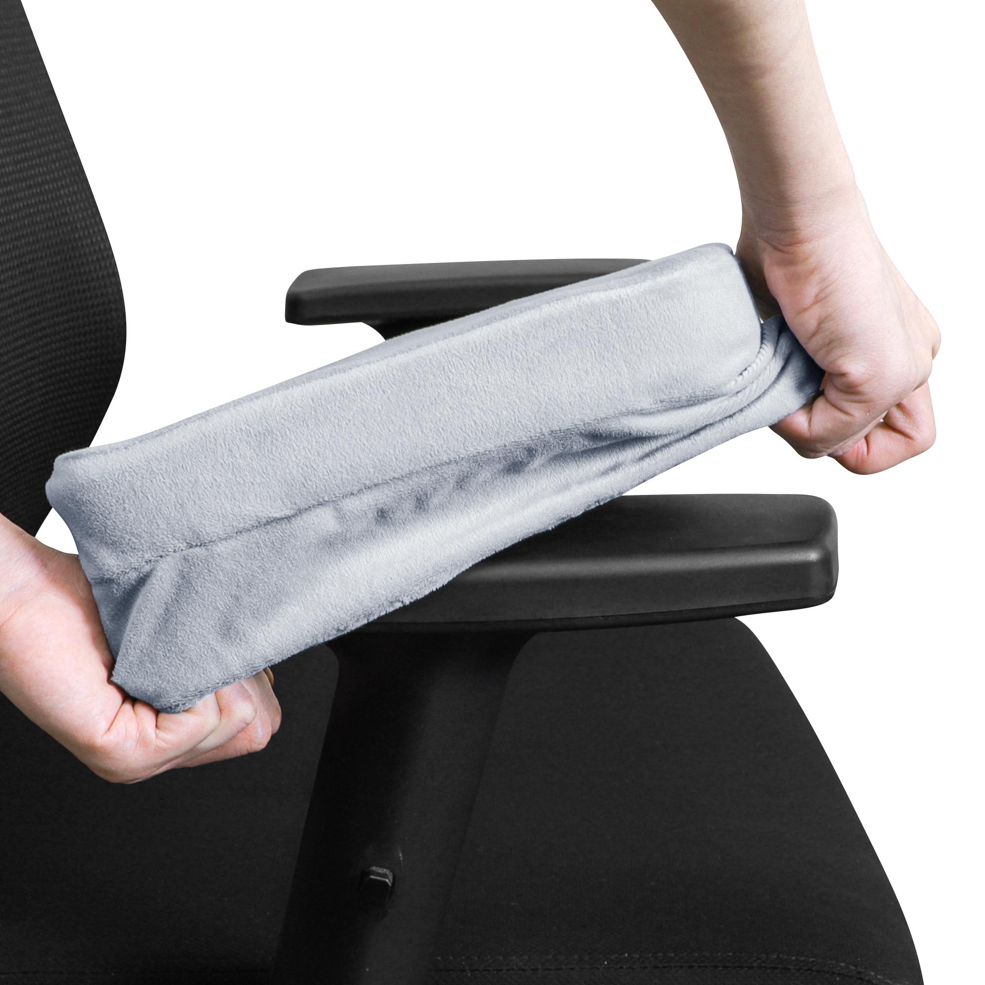 

Office Chair Armrest Covers for Elbows and Forearms Support 2-Piece Set Sponge Velvet 4 colors Arm Cover Chair Slipcover Set of 2 чорний