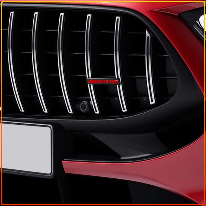 1 ud. Insignia Emblema Logo Parrilla Delantera AMG Decoración Estilo para Parrilla de Coche Mercedes Benz Clase GLE GLC A B C E W176 W246 W205 W213