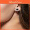 Ear Studs Pairs 5 Women Retro Ethnic Style Faux Turquoise Bohemian Hollow Smooth Antiallergy Ear Decoration Jewelry Lady Stud Earrings