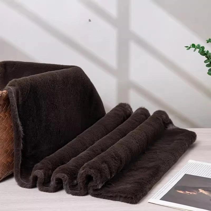 Thickened Plush Fabric 12mm Encrypted Imitation Rex Rabbit Fur Fabric Short Plush Counter Background Fabric, Clothing Fabric