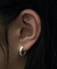 Baradu [Baradu 925] Sanding Basic Hoop Earrings