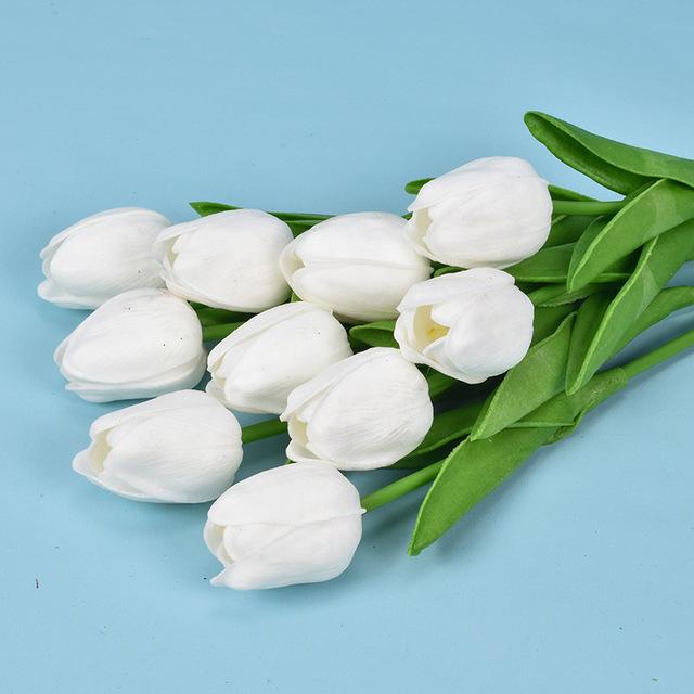 1pc Tulip Flower Real Touch Artificial Tulips Bouquet Pe Fake Flower For Wedding Decoration Flowers Home Garden Decorative 