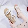 Women Summer Plus Size Female Bohemian Style Sandals Flat Sandals Flowers Sandals Flip Flops
