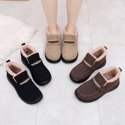 2025 Neue Damen Schneestiefel Weiche Slipper Damen Winter Koreanisch Lässig Warme Kurze Stiefel Weiblich Komfort Slipper Flache Baumwollschuhe