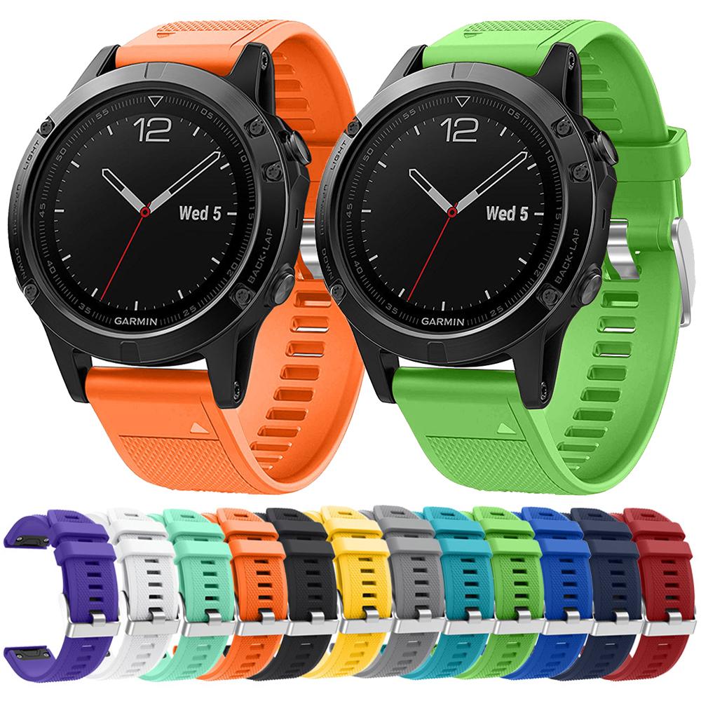 

Смарт-ремешки для часов Garmin Fenix 6 6pro 5 5plus Forerunner 935 945 Approach S60 Quatix 5 быстросъемные силиконовые браслеты 22mm полуночно-синий
