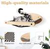 Cat Hammock Wall Mounted Large Cats Shelf - Solid Wood Cat Perches Climbing Shelf- Stripes Kitty Furniture for Sleeping