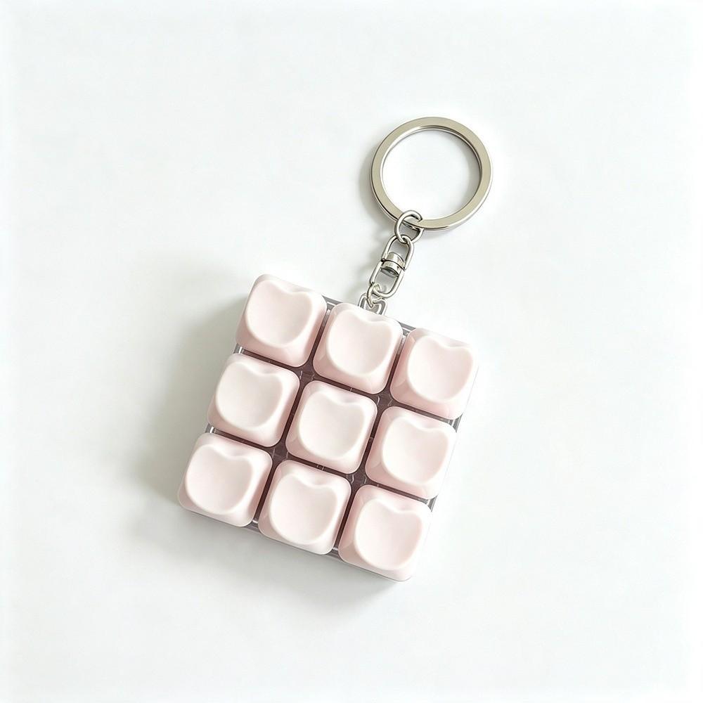 Pendant Keyboard Clicker Keychain 9 Keys Fidget Clicker Toy Fashion Bag Key Decor Office Use