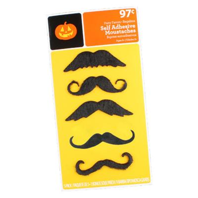 5Pcs Fake Beard Realistic Stylish Decorative Easy To Use Odorless Self-adhesive Novel Easily Removed Fake Mustache Halloween Supplies