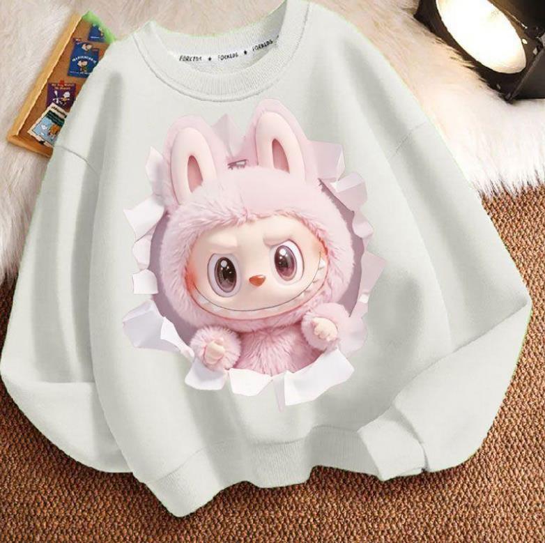 Spring and Autumn Boys' and Girls' Fashionable Round-neck Hoodie, Children's Long-sleeved Loose Hoodie Jacket