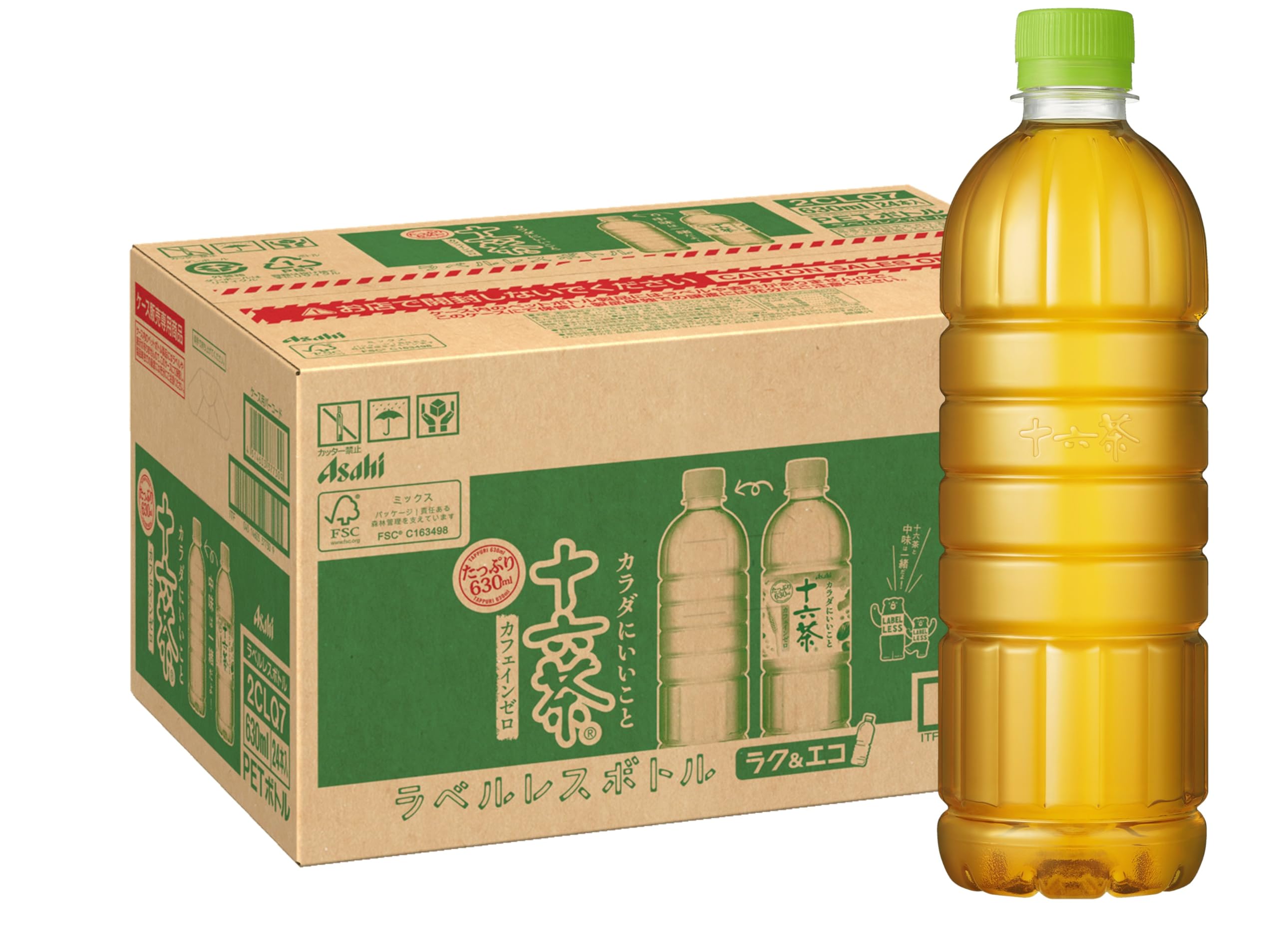

Asahi Beverage Jurokucha Labelless Bottle 630ml x 24 bottles [Tea] [Non-caffeine]