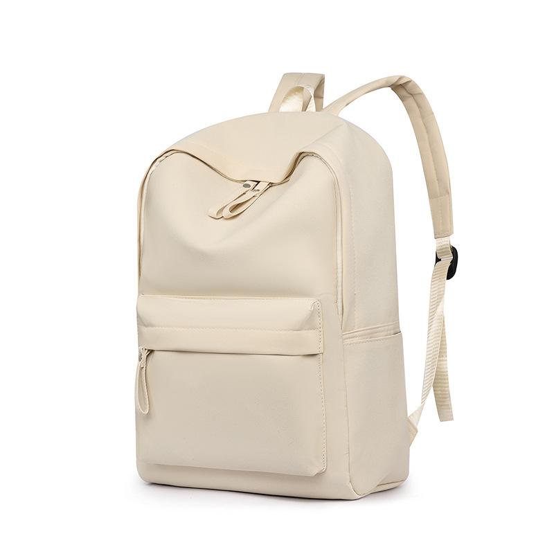Student Two-color Simple and Versatile Schoolbag, Wear-resistant Canvas Large-capacity Lightweight Backpack