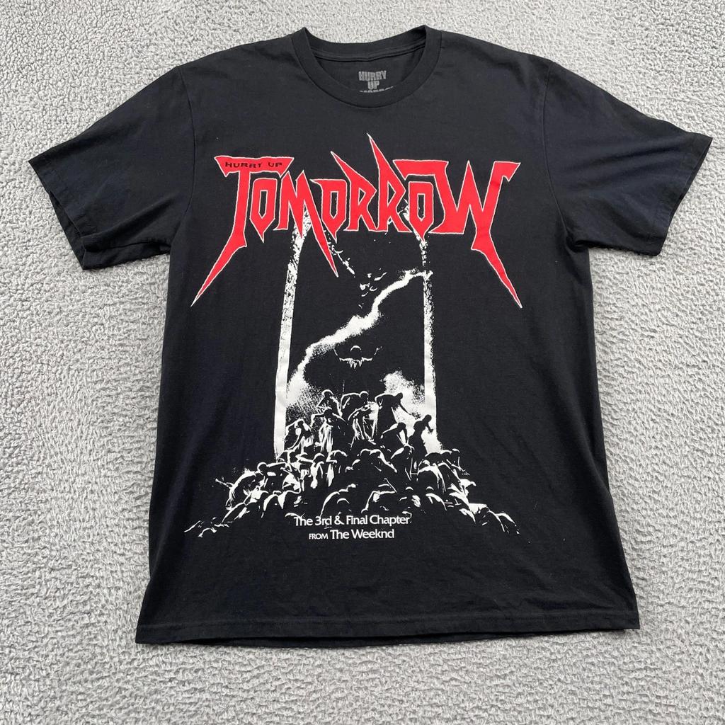The Weeknd T-Shirt Mens Large Black Hurry Up Tomorrow Album Merch Graphic Tee