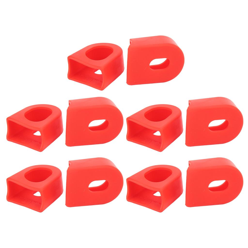 RISK Bicycle Crank Cover Bike Silicone Crank Arm Protector Boot Guard for Bicycle Pedal Shaft Red