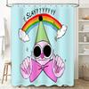 Cute Clown Shower Curtain Set Funny Circus Backdrop Bathroom Decor Washable Waterproof Home Party Themed Fabric