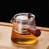 Glass Tea Kettle with Wooden Side Handle