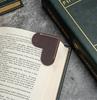 Handmade Heart-Shaped Retro Leather Bookmark – Personalized Creative Genuine Leather Page Holder.