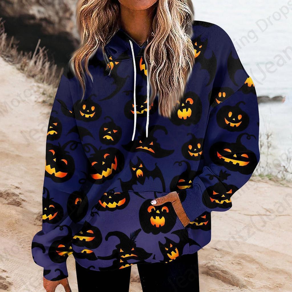 Happy Halloween 3d Print Hoodie Women Fashion Oversized Hoodies Women Sweats Halloween Hoodie Sweatshirt Women Tracksuits Coat
