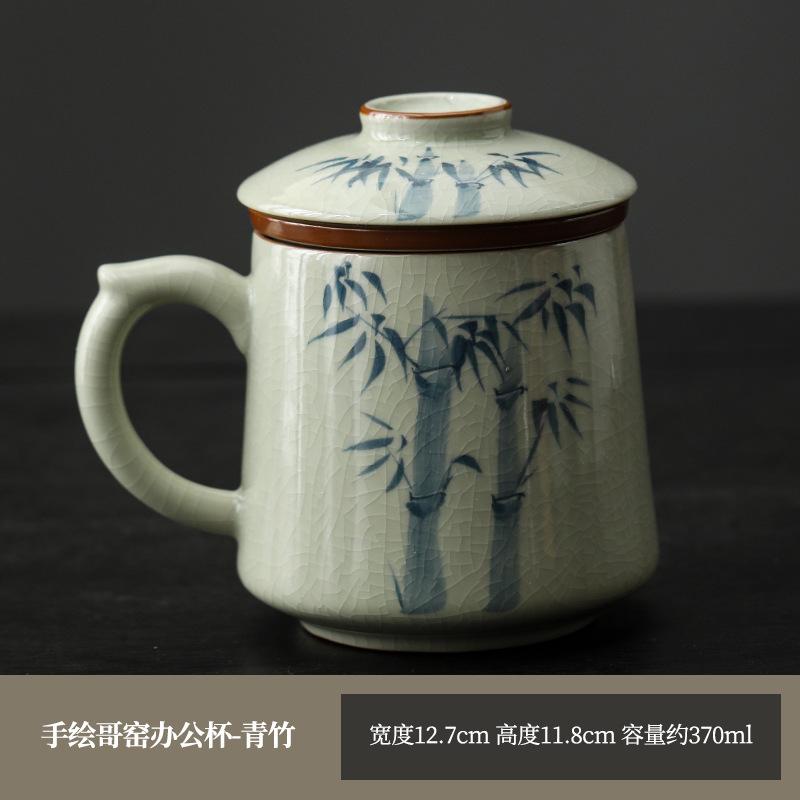 Handbemalte Keramik-Teetasse, Tee-Trenntasse, Persönliche Spezial-Bürotasse, Hochwertige Teetasse als Geschenk