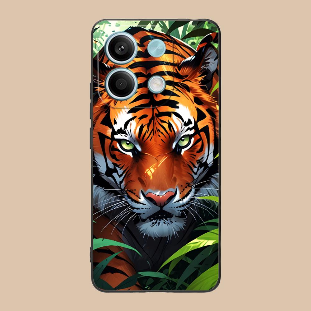 

Неоновый чехол для мобильного телефона с тигром для Xiaomi 15 14 13 12 Mi 11 T Ultra Lite Pro S X 5G Цветной печатный чехол Роскошный Красивый xiaomi 15
