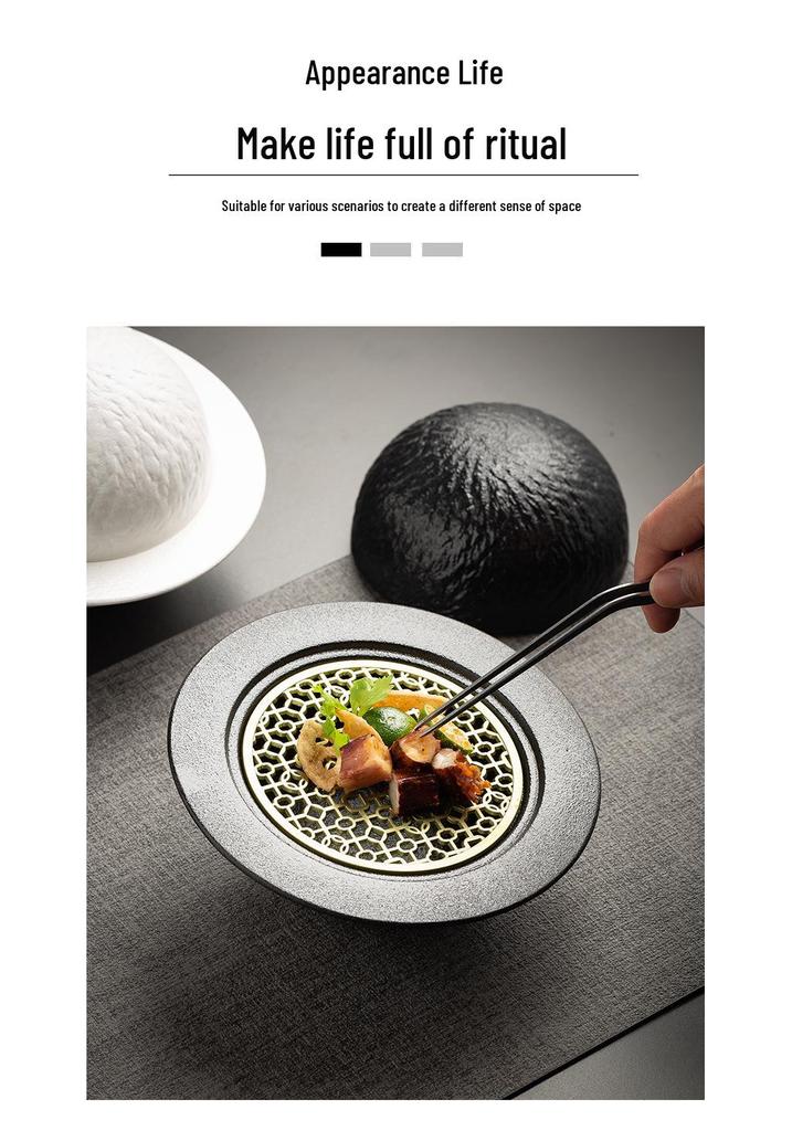 Ceramic Stewing Pot with Lid - Sea Cucumber, Abalone, and Dessert Bowl Plate for Private Kitchens and Restaurants.