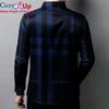 Cozy Up Men Shirts Slim Fit  Dress Shirt Spring Long Sleeve Casual Plaid Shirt