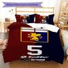 Genoa Logo Bedding Quilt Set Quilt Cover Pillowcase Home Decoration Birthday Gift (1 * Duvet Cover + 2 * Pillowcase, Without Core)