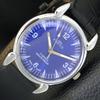 REFURBISHED VINTAGE HAND-WINDING SWISS MENS BLUE COLOR DIAL WATCH A700838-5 R205a-a700838