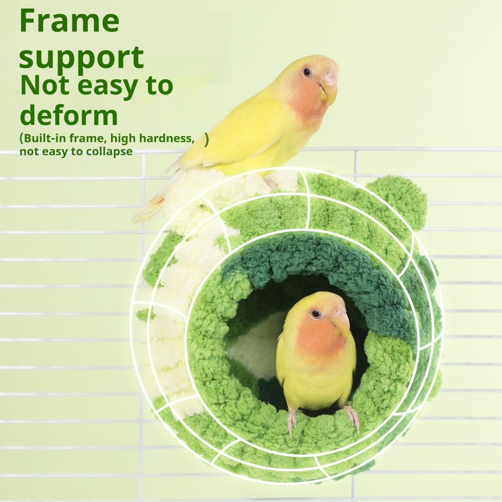 Bird Nest Warmth Parrot Nest Winter Bird Nest Thick Cotton Fleece Flannel Bird Cage Hanging Breeding Nest Small Pet Keep Warm
