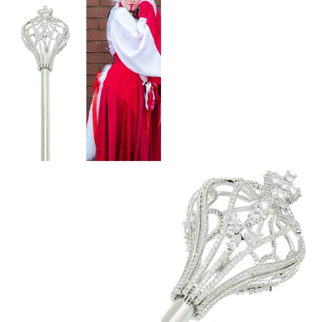 

Premium Wedding Ceremony Scepter Rhinestones Decorated For Bridal Photos Princess Themed Parties CN
