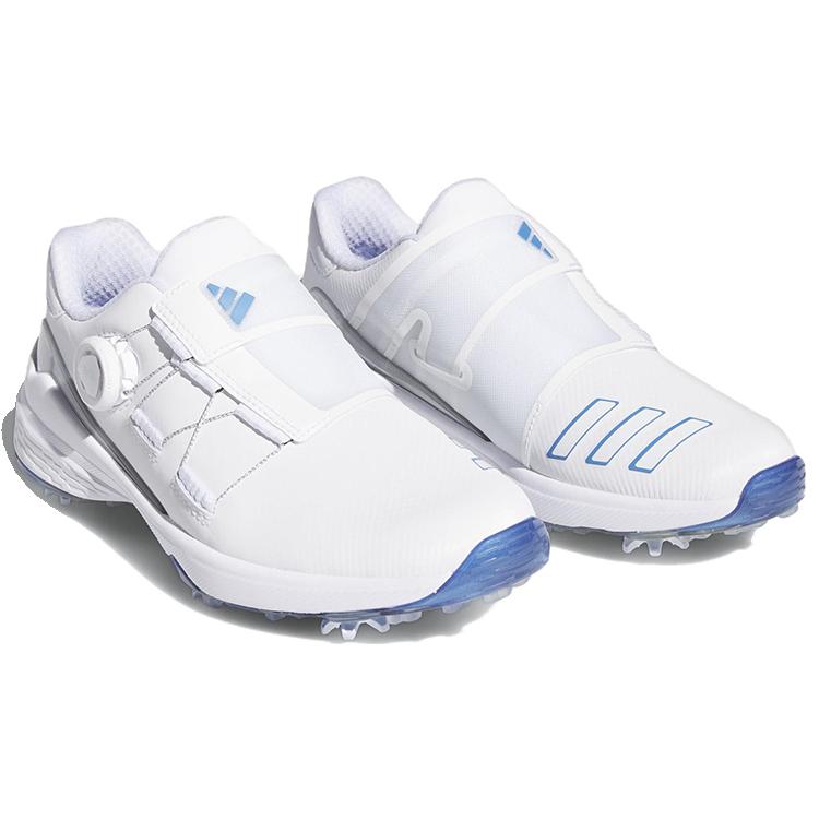 New Adidas ZG23 Boa Golf Cloud White Blue Fusion Met. Silver Metallic Women's GZ2171